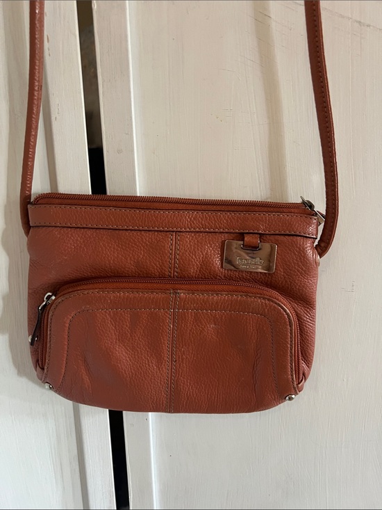 Tignanello Handbags - Firm price Tiganello Burnt Orange Pebbled Leather Crossbody